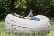 Lade das Bild in den Galerie-Viewer, Der größte Sitzsack Europas! 1500 L Outdoor wasserfest Bean Bag - Schaumstoff Füllung Sessel für Kinder & Erwachsene - XXL Sitzkissen waschbarer Bezug in Sandfarben
